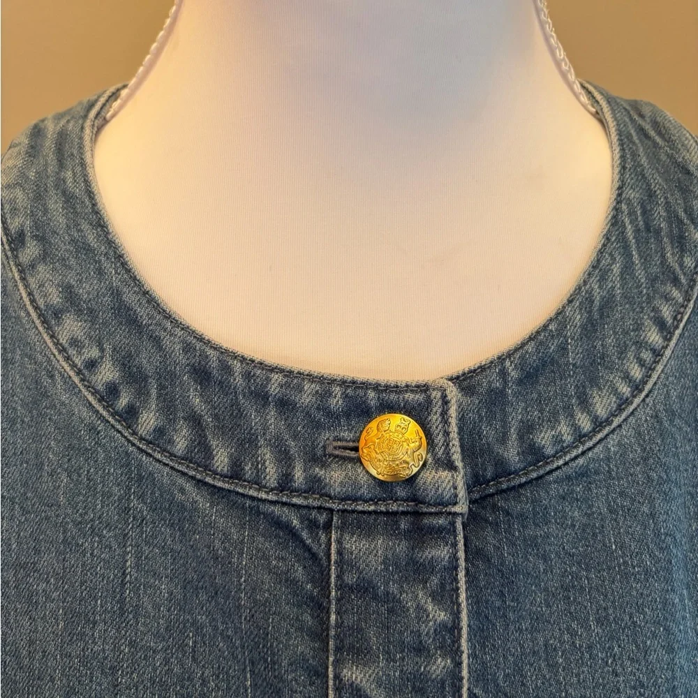 #115 NWT. J. Crew Blue Women's Denim Jean Jacket. - Picture 7 of 16